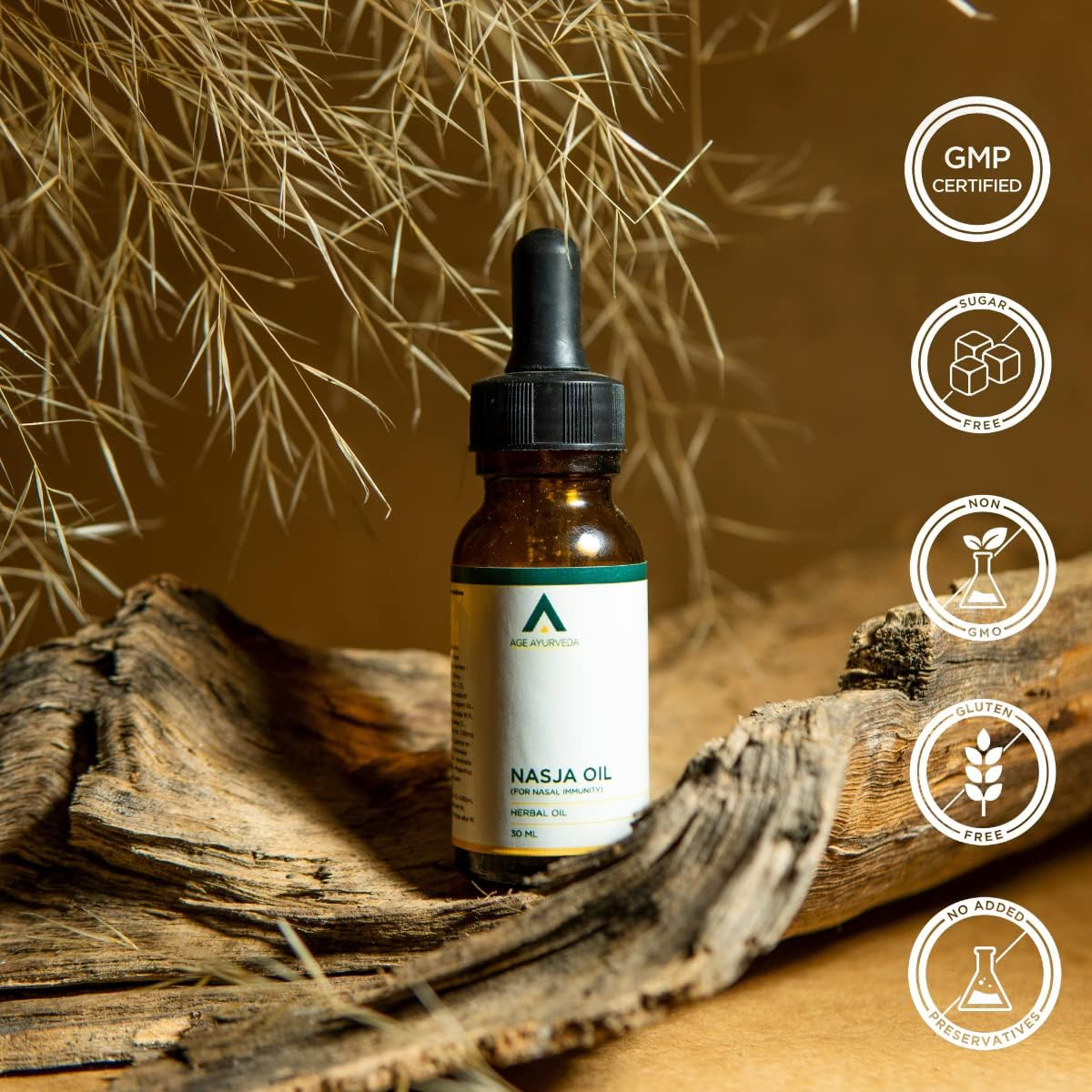 Age Ayurveda Nasja Oil 30 Ml Nasal Drop for Dry Nose Unblocked Nasal Congestion Sinusitis Allergies | Health and Nasal Immunity (Pack of 1) image number 1