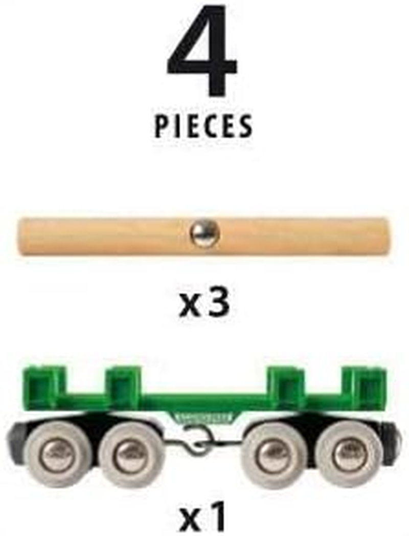 BRIO - Lumber Loading Wagon 4 Pieces image number 1