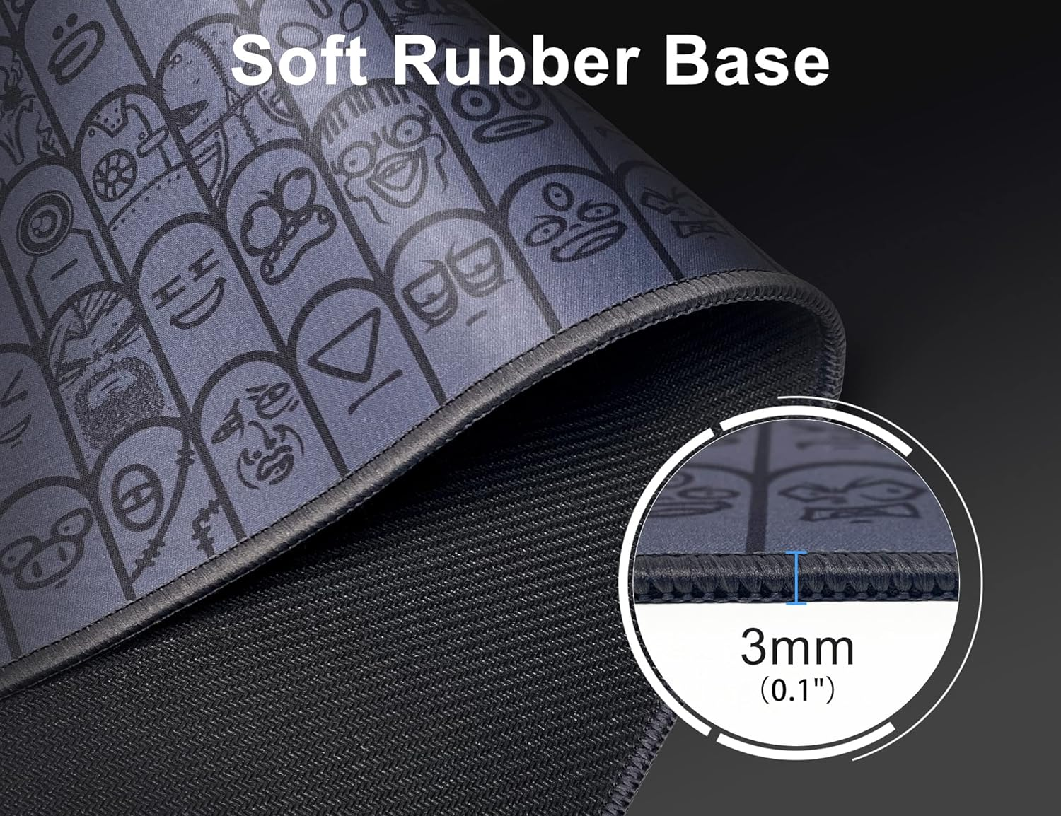 Excovip Large Gaming Mouse Pad with Stitched Edges, Extended Mousepad with Superior Micro-Weave Cloth, Non-Slip Base, Washable Desk Mat for Gamer, Office & Home, 35 X 11.8 In, Gray 0330 image number 1