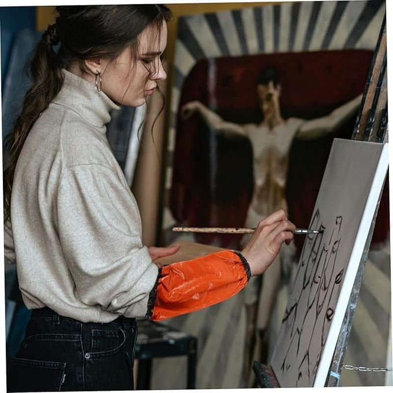 2 Pairs of PU Arm Cover Waterproof Sleeve Protector with Elastic Cuff - Oil Resistant, Acid Resistant image number 3