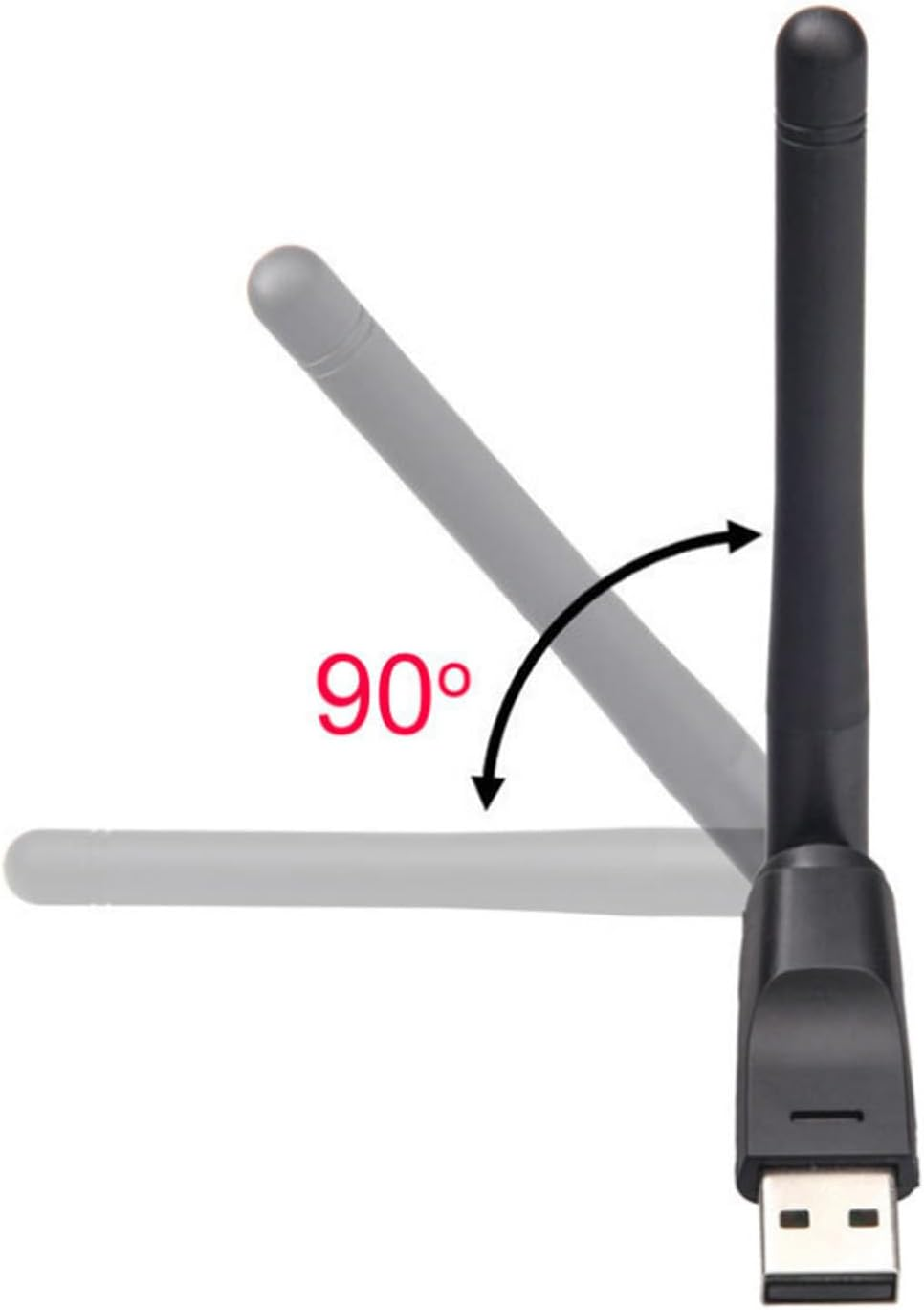 MT7601 USB Wifi Adapter, High Speed 150Mbps Wireless Network Card Adapter with Integrated Antenna for Windows Desktop Laptop, 150Mbps Wifi Adapter image number 1