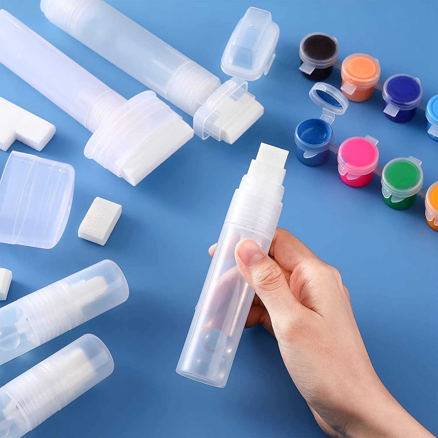 Aribrnten 5 Pack Graffiti Markers Refillable Paint Markers Touch up Paint Pen for with 5 Replacement Tips (50 Mm, 30 Mm, 15 Mm) image number 1