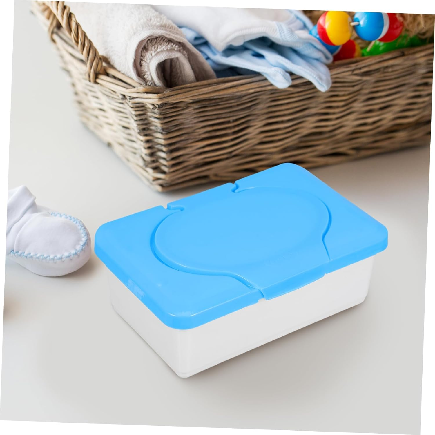 2Pcs Sturdy Plastic Cleansing Towel Box Lid Portable Wipes Container for Home Travel Multipurpose Storage image number 6