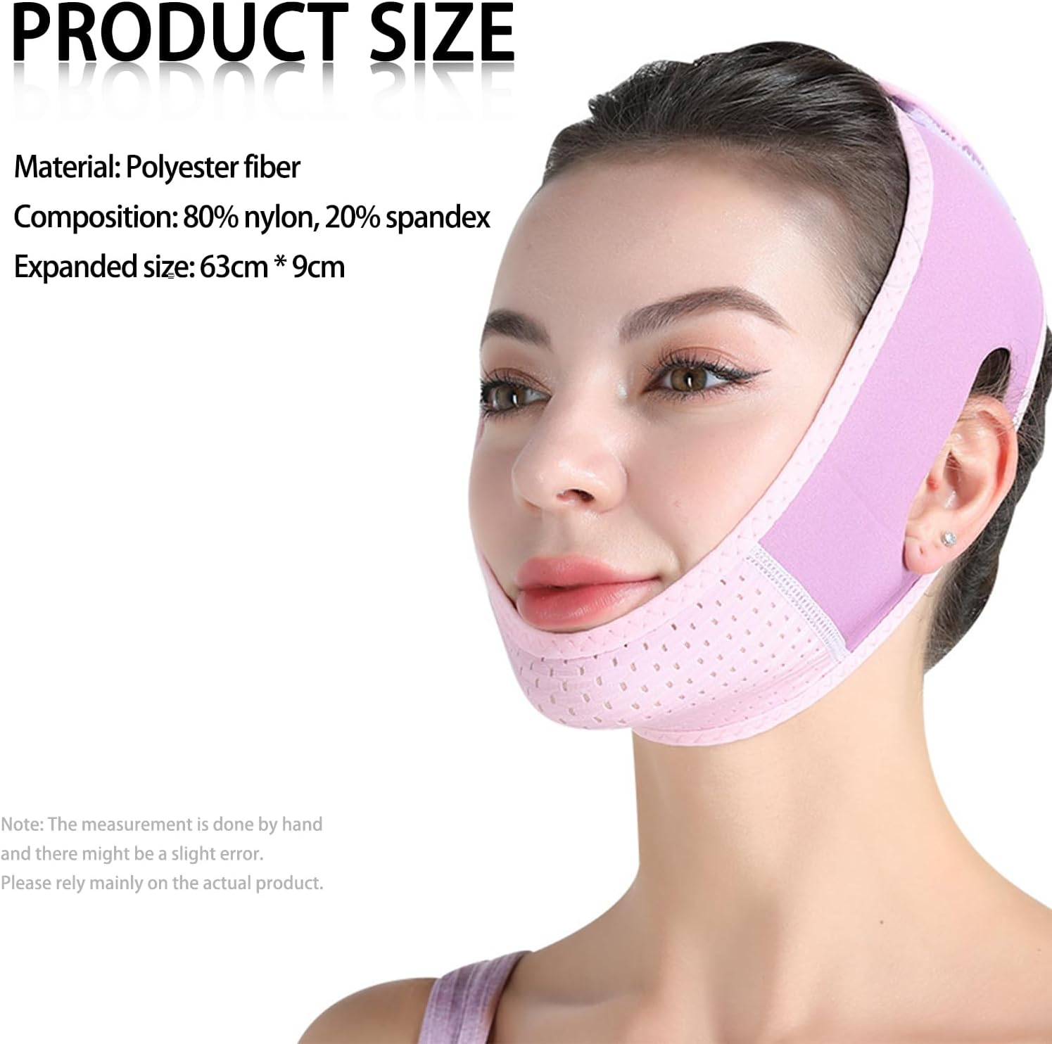 Xolixorium Face Slimming Strap and Face Slimmer Shaper Reusable Double Chin Reducer Chin Strap for Women Breathable Comfortable V Line Lifting Mask for Sleeping