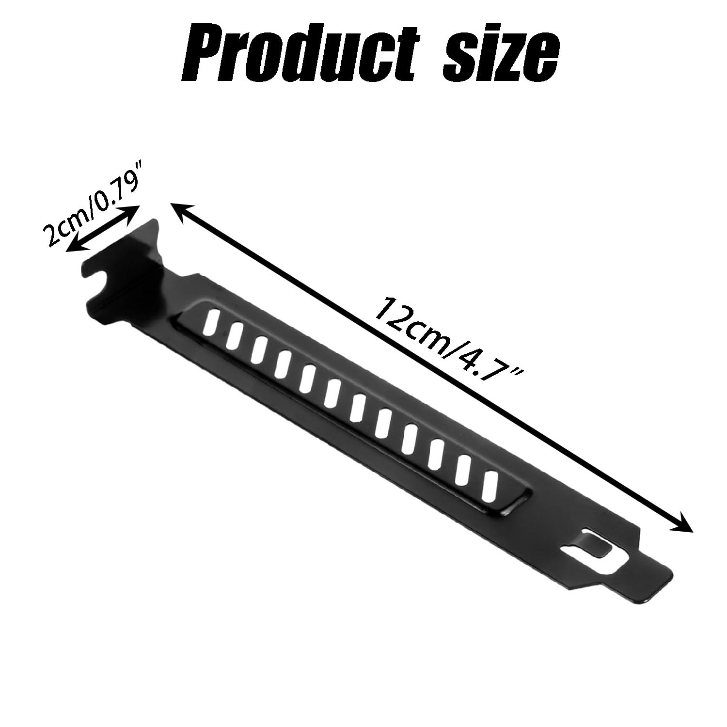Wzenclave Upgrade Your PC Case with 5Pcs of Alloy Steel PCI Slot Cover Bracket for Improved Airflow and Dustproof Protection, 120X20X12Mm, Full Profile Expansion Slot Cover Plate Black with Screws image number 4