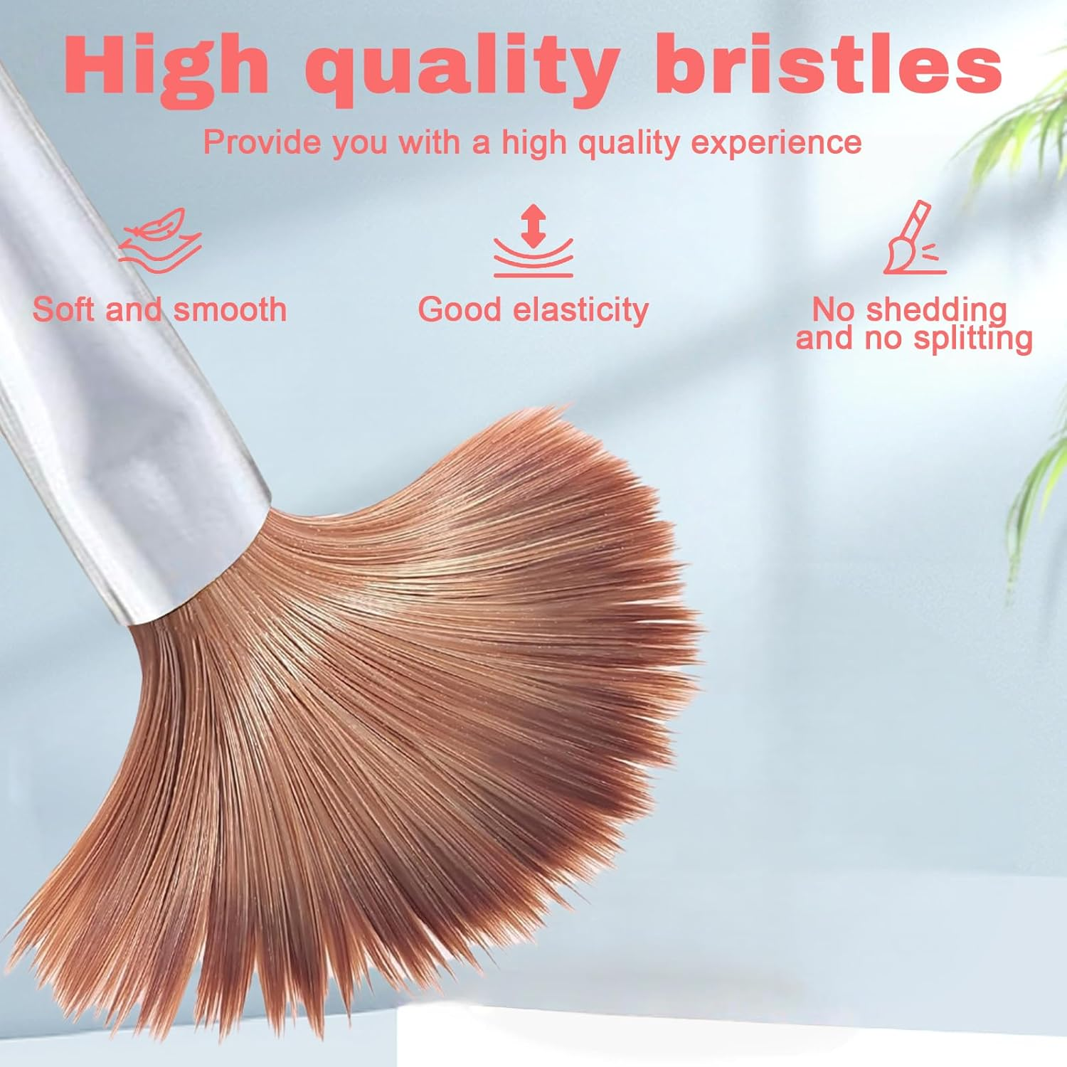 Tzylomirx 3 Pcs Professional Acrylic Nail Brush Set - Nails Tools for Acrylic Powder Application, 3D Carving & Nail Art Extension Essential Nails Tech Supplies for Home Manicure (8/10/14)