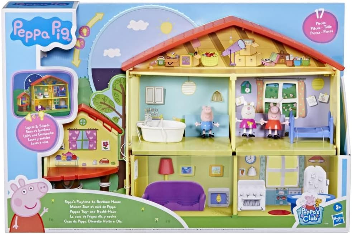 Peppa Pig - Peppa'S Adventures - Peppa'S Playtime to Bedtime House - Three Story House - Day and Night Time Modes - Sounds and Lights - Preschool Toys for Kids - F2188 - Ages 3+, Multicolor image number 5
