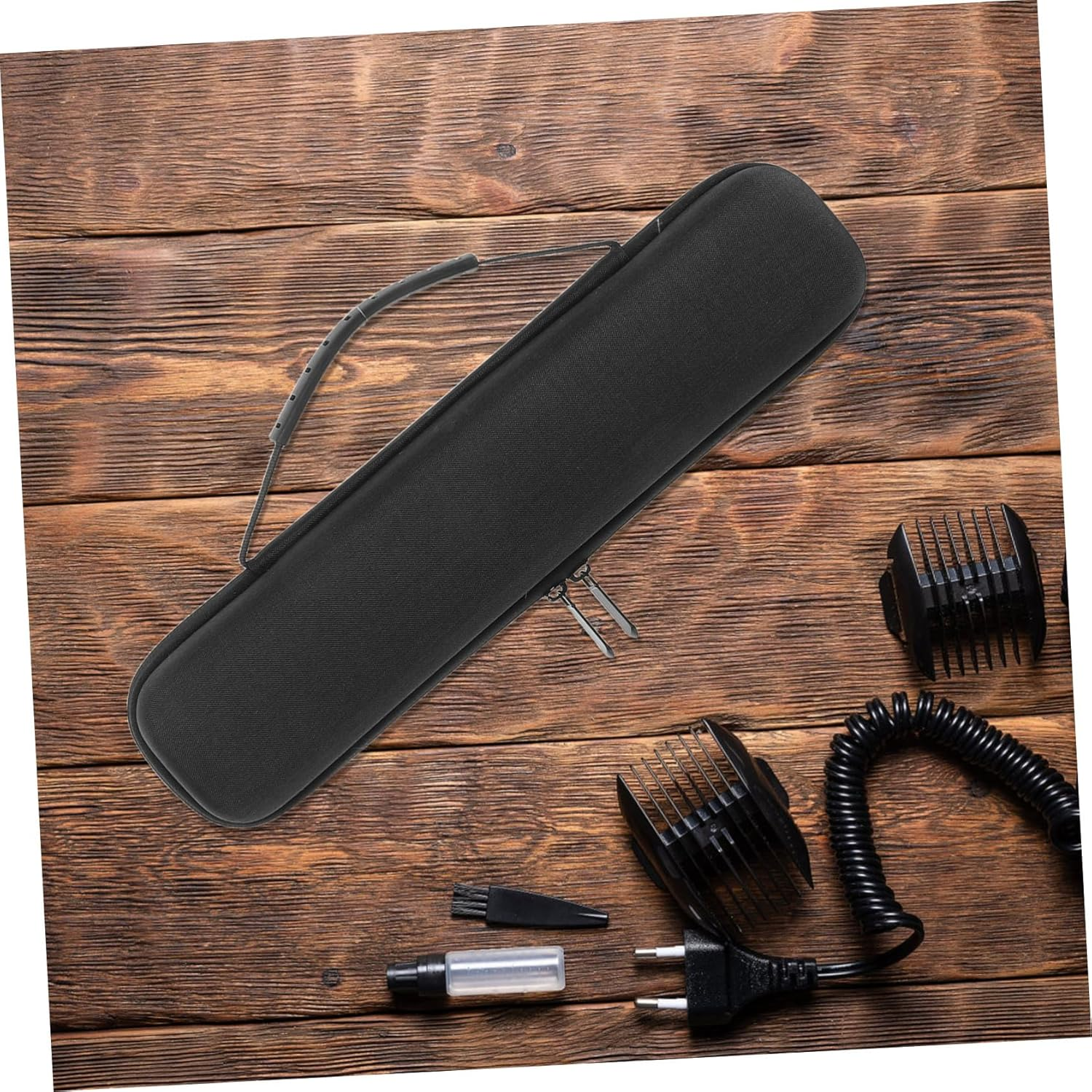 FRCOLOR Hair Straightener Case Eva Travel Holder Waterproof Stylish Storage Bag for Curling Iron Heat Resistant - Black image number 2