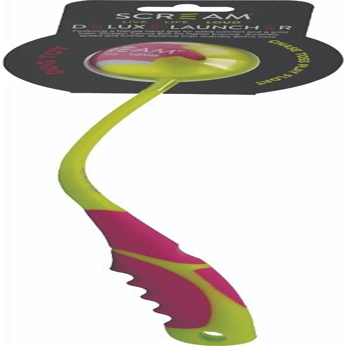 SCREAM Deluxe Grip Ball Launcher 46Cm, Loud Green & Pink, Small image number 2