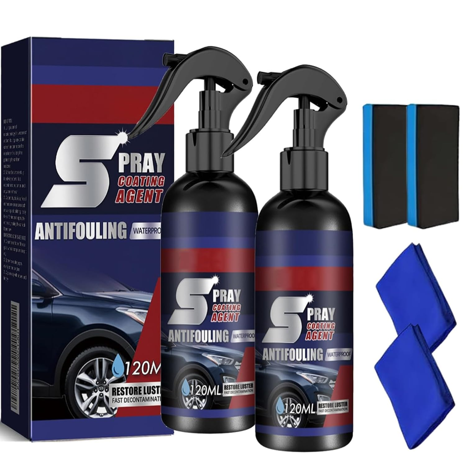 2Pcs Multi Functional Coating Renewal Agent,Car Cleaner Spray,3 in 1 High Protection Quick Car Coating Spray image number 6