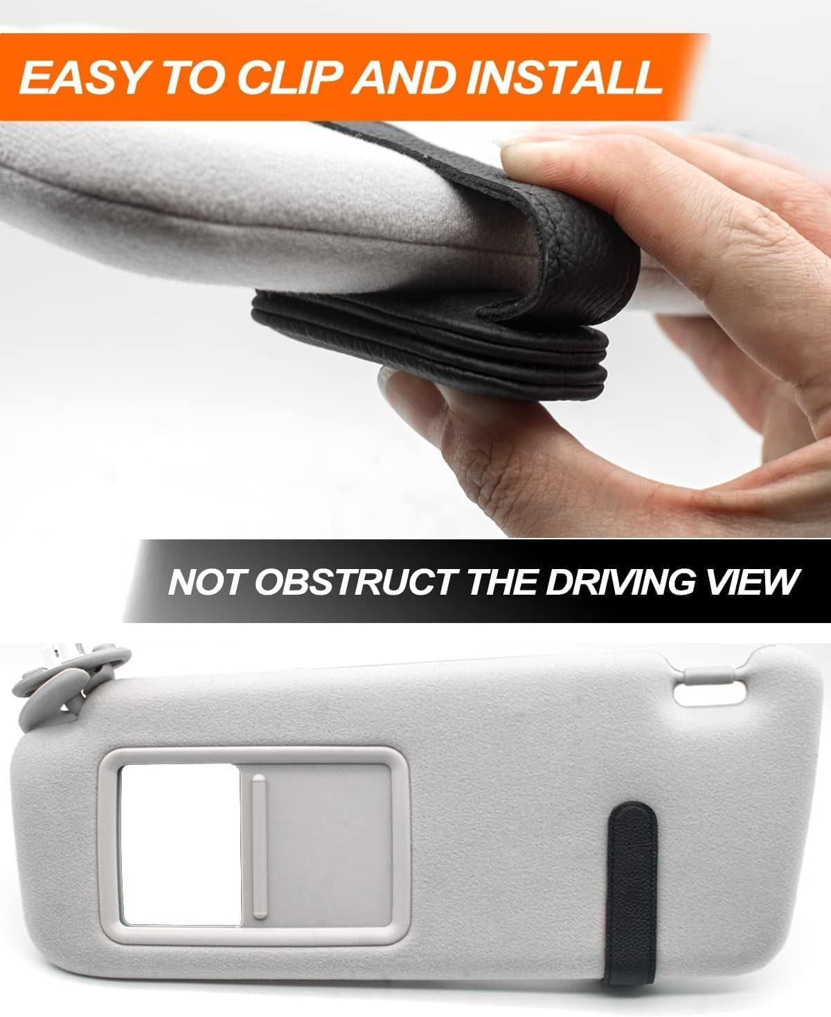 NEDLON (4Pack) Sunglass Holder for Car, Magnetic Leather Eyeglass Hanger Sunglass Clip for Car Visor, Car Sunglass Holder Organizer Storage, Car Interior Accessories