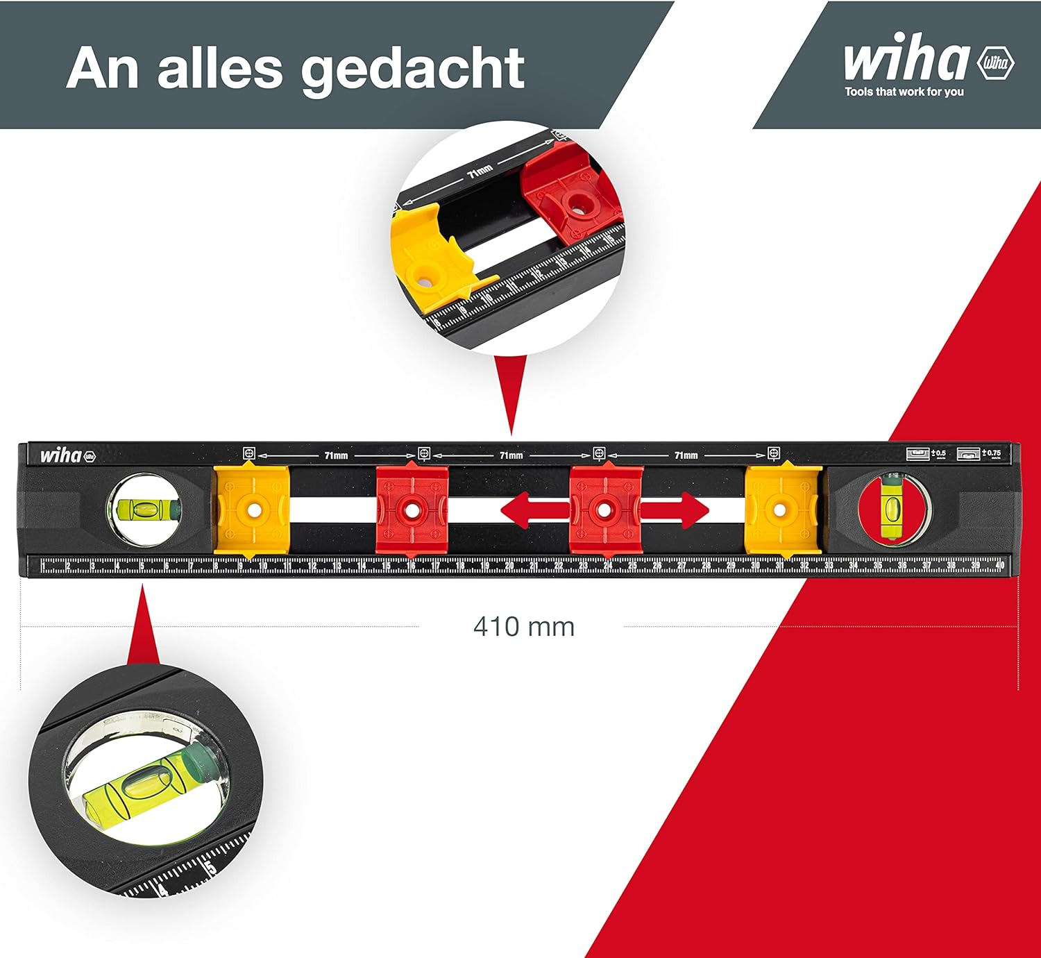 Wiha SB 246-91 Electrician'S Spirit Level image number 2