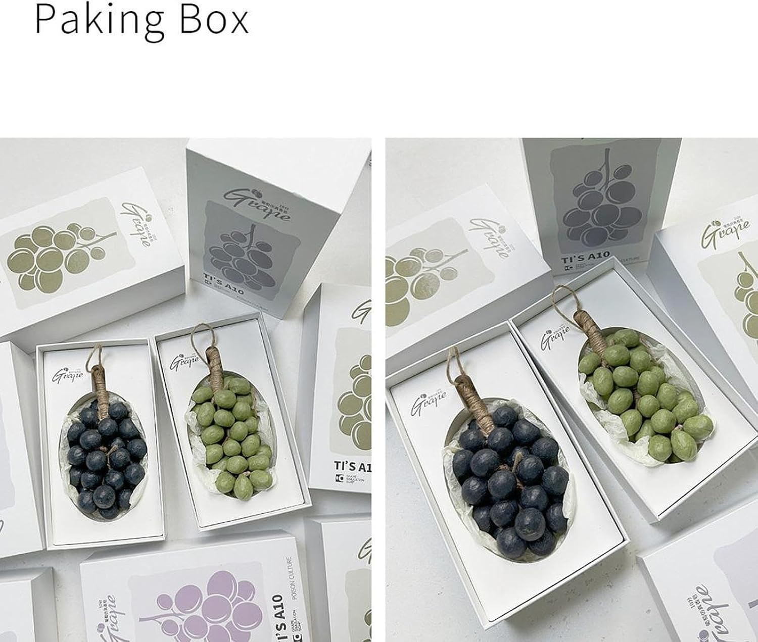 OIIBWQ Grape Soap Perfume for Creative Gift and Decoration, Handmade for Body Wash, Green - Green image number 4
