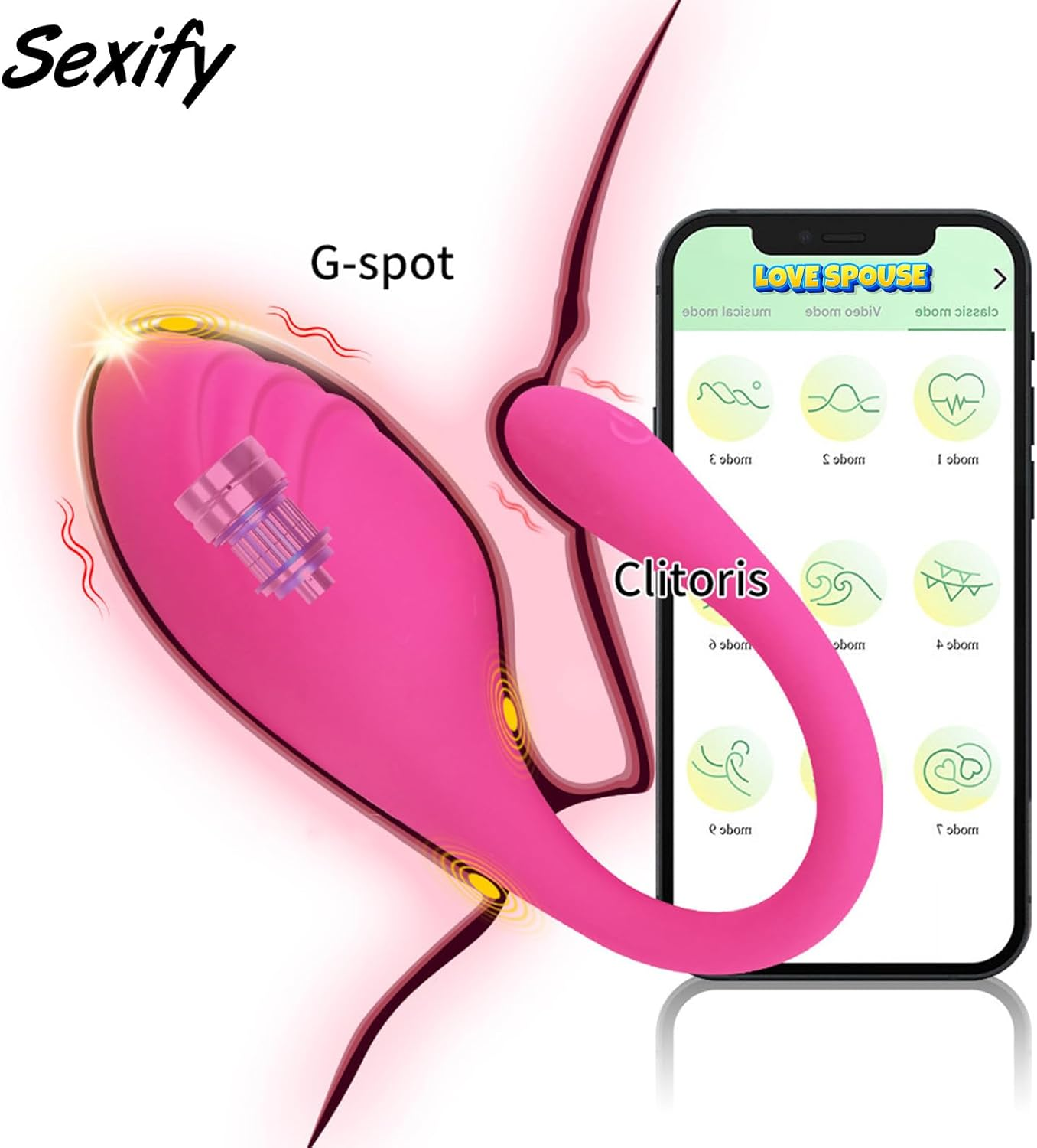 Wearable Panty Bullet Egg Plug Vibrator with App Control, Heart Butterfly Clitoral G Spot Dildo Vibrator, 9 Modes Vibrating Clitoral Stimulator Massager Adult Sex Toy for Women Couple Sex Toy (Pink) image number 3