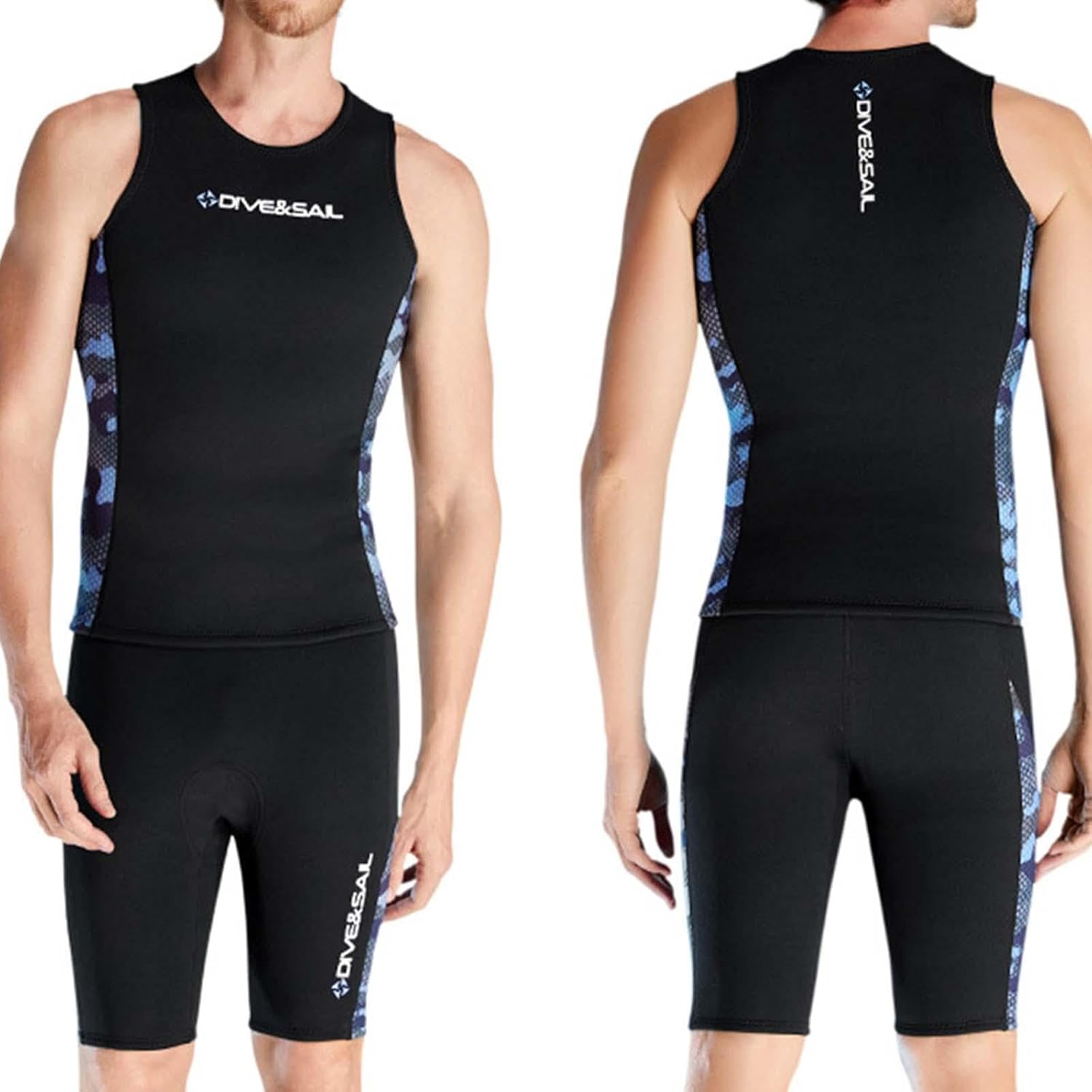 Wetsuit Vest for Men Sleeveless Diving Vest Watersports 2Mm Modern Neoprene Wetsuit Jacket Diving Tops for Training Adults