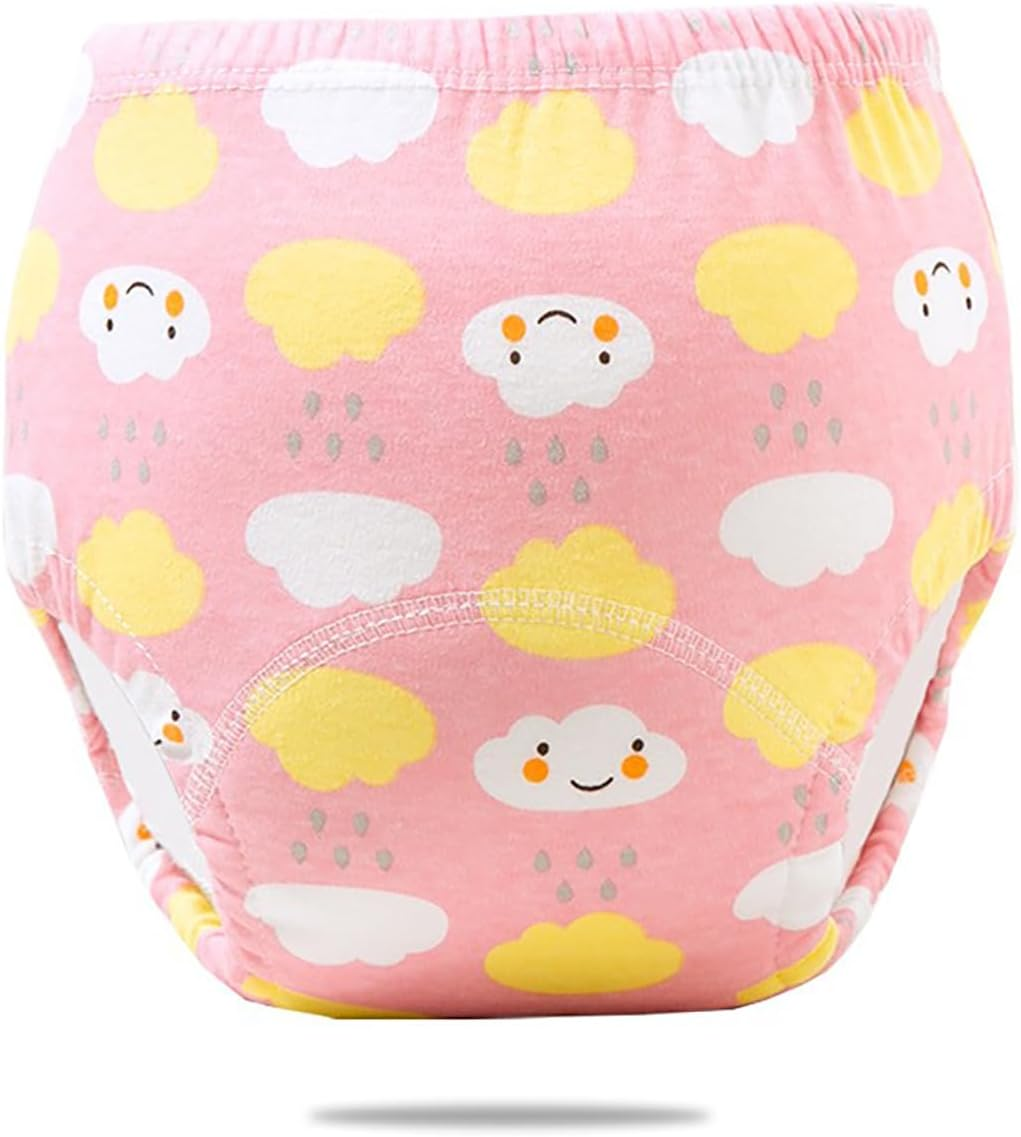 ZONEY 6 Packs Baby Cotton Reusable Training Pants, Potty Training Underwear for Boy and Girl, Learning Designs Training Underwear Pants,Fruit and Animal image number 3