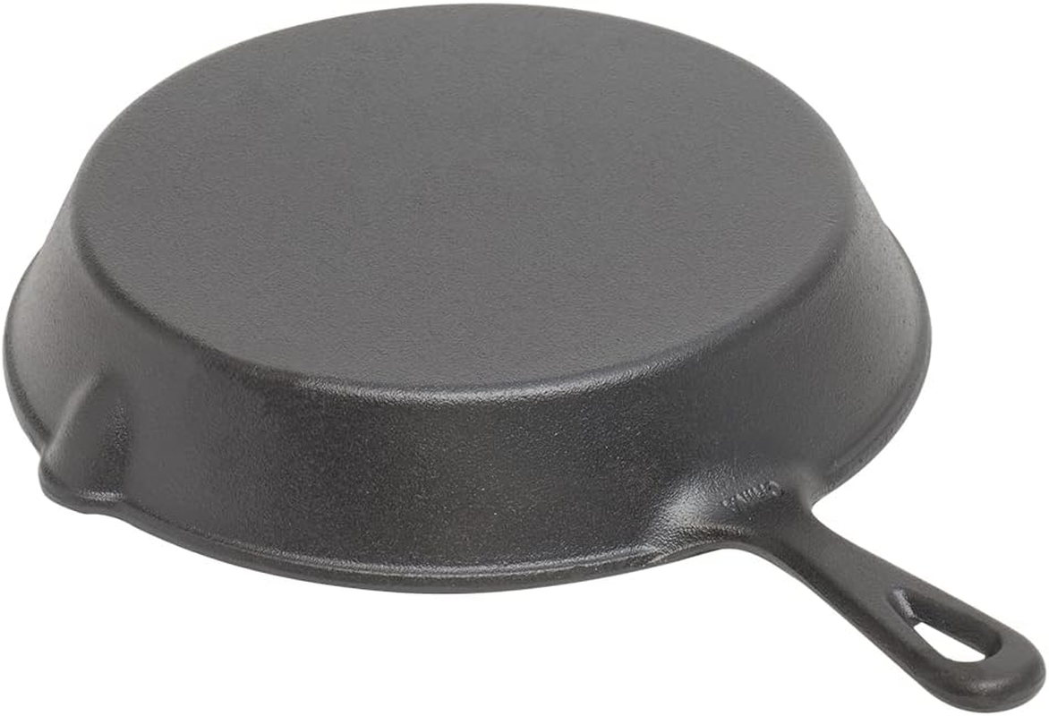 Home Basics Cast Iron Pre-Seasoned Cookware | 8", 10.5", 12" round with Pour Spout | 10" Square | 19" Griddle (12" Round) image number 1