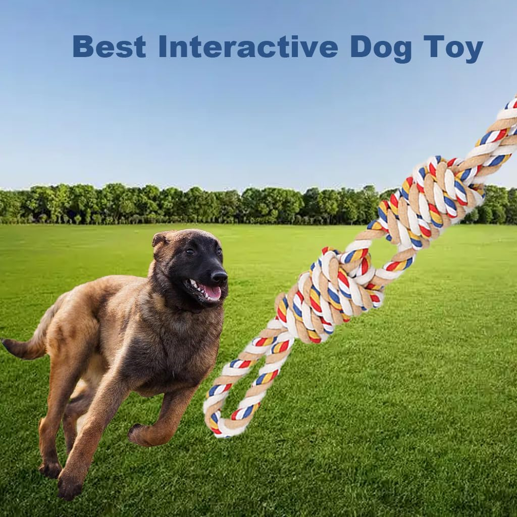 Dog Toys,Aggressive Chew Rope Toys for Medium Large Dogs, Tooth Cleaning Chew Toys,Tug of War Dog Toys image number 5