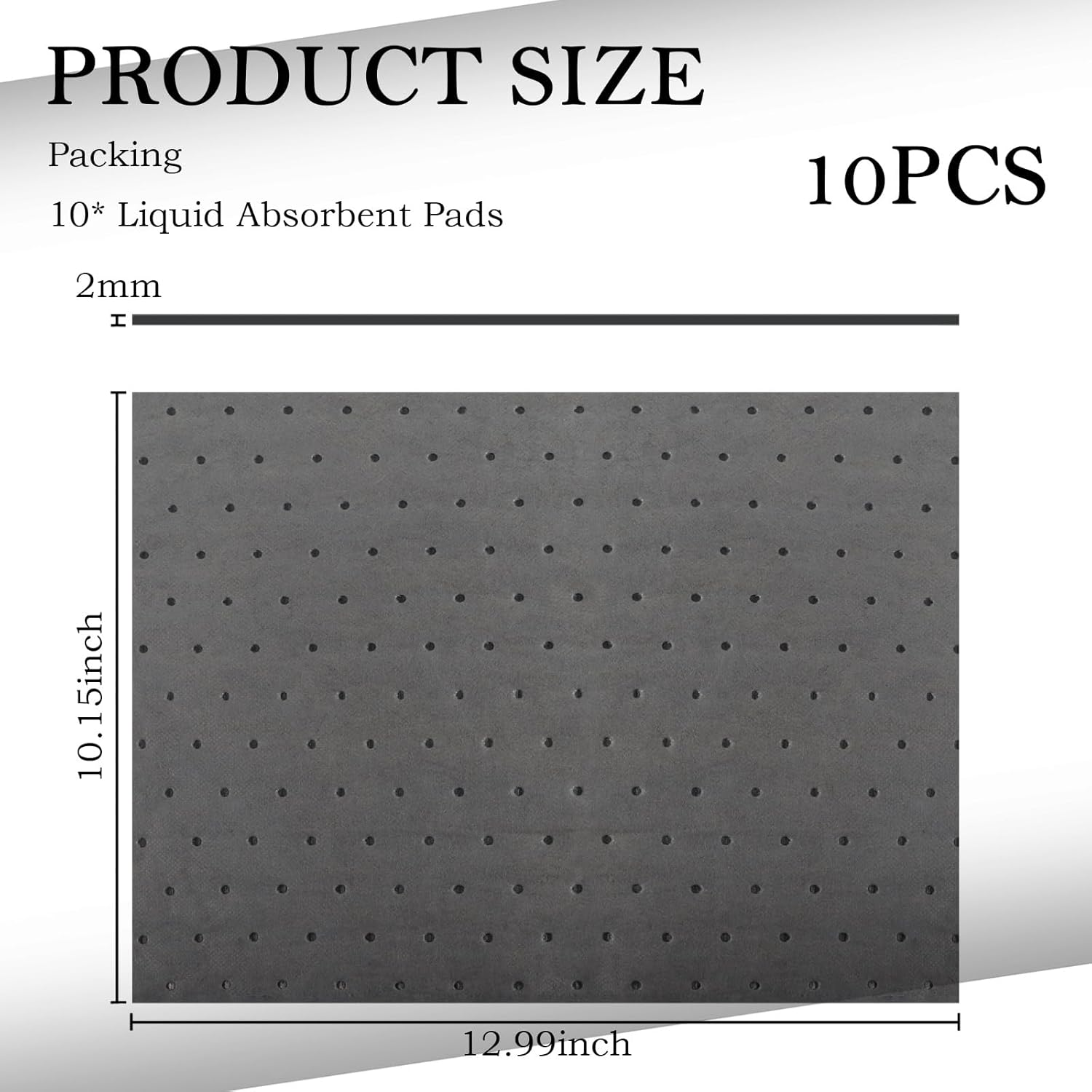 SSNNUU 10PCS Oil Absorbent Pads 13 * 10.1 Inch,Powerful Polypropylene Oil Spill Mat Quickly Absorbs Variety of Liquids,Must-Have Reusable Oil Mat Car Accessories for the Garage image number 1