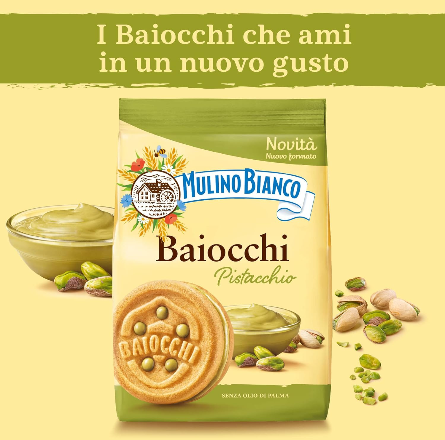 Mulino Bianco Baiocchi Pistacchio 10X240G image number 2