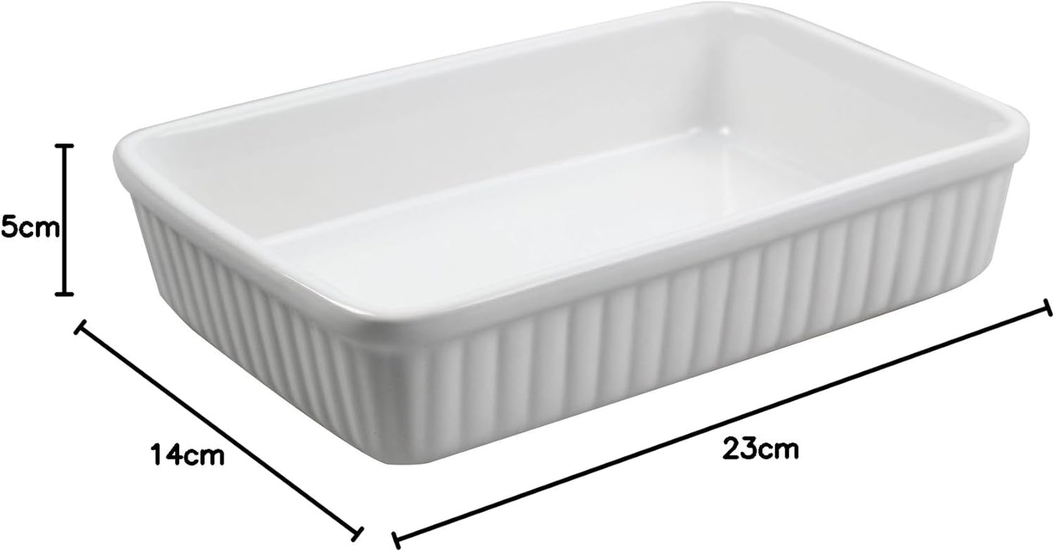 Mason Cash Classic Collection Stoneware Rectangular Roaster, 24.2 X 15.3X 4.9Cms, White 28416