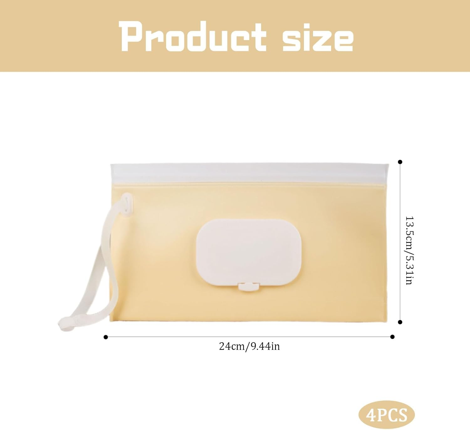 4Pcs of Baby Wipes Dispenser, Reusable Nappy Wipe Holders, Portable Travel Wet Wipes Dispenser, Plastic Flip-Top Pull-Out Packaging Bag during the Journey, Eva Tissue Bag image number 4