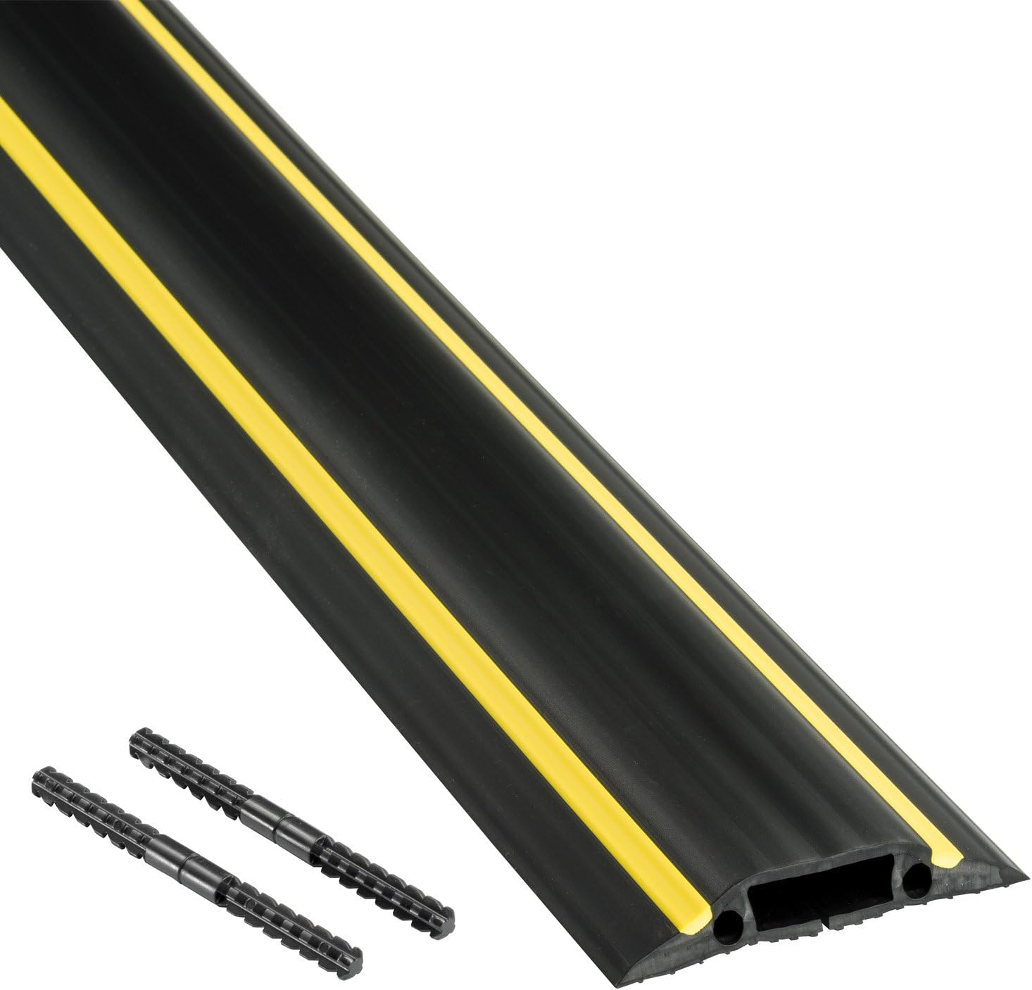 D-Line Floor Cable Protector, FC83B Medium Duty, Linkable Floor Cable Cover, Protect Cables & Prevent a Trip Hazards - 1.8 Meter (L) - Cable Cavity 30Mm (W) X 10Mm (H) - Black image number 3