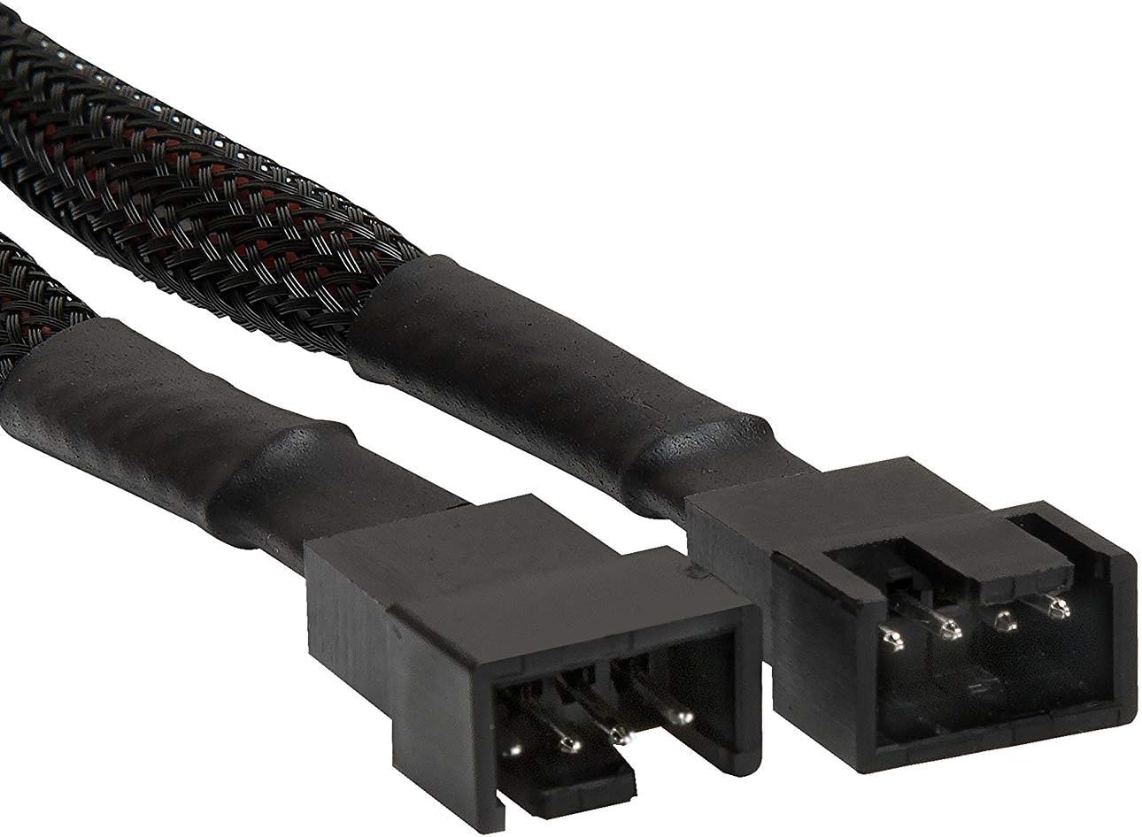 Easycargo Case Fan Splitter Cable, PWM Cable Splitter Duplicator, Case Fan Power Duplicator Converter, Dual Case Fan Power Adapter, Case Fan Y Cable Black 12-Inch 1-Pack image number 2