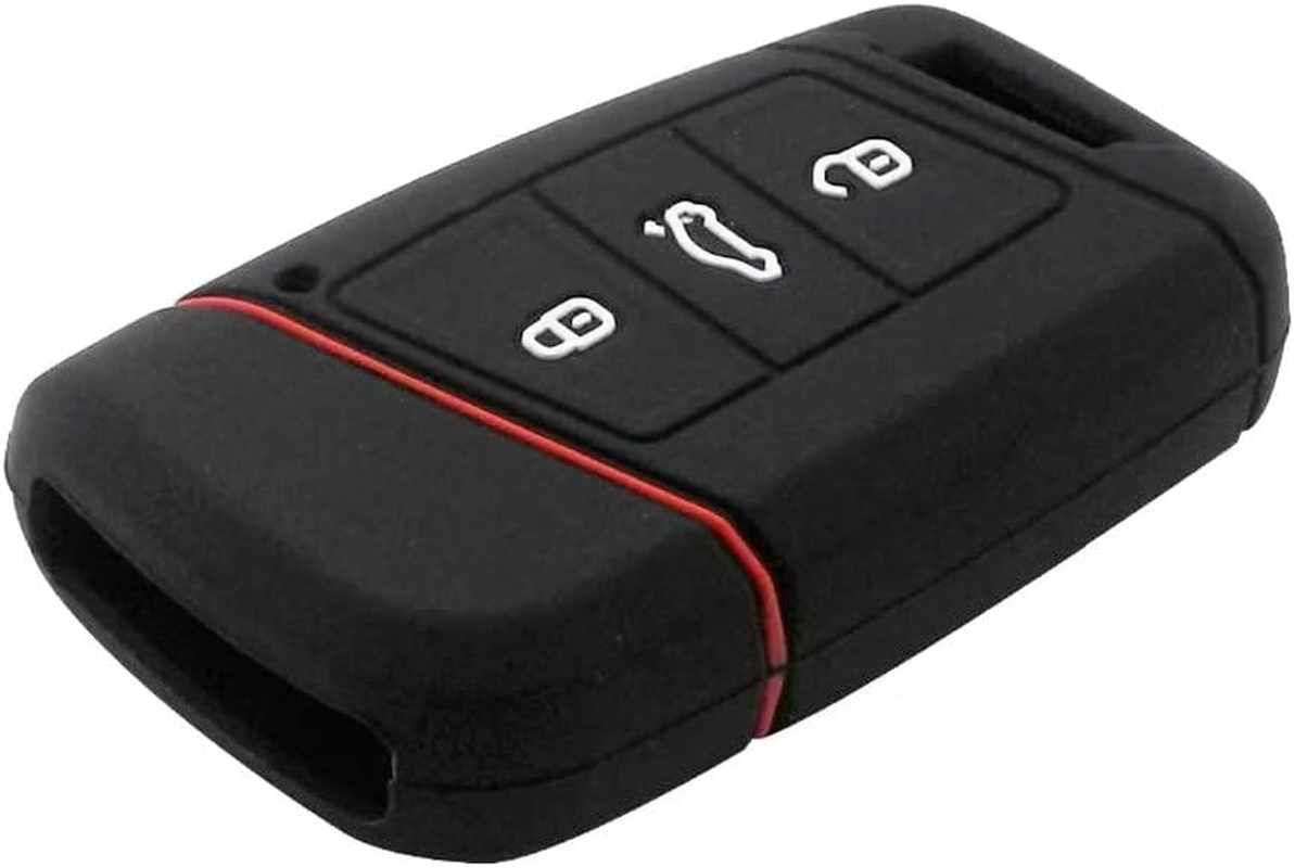 Key Fob Cover Soft Silicone Protective Case Remote Key Accessories Compatible with VW Volkswagen Passat B8 Jetta Skoda Kodiaq Superb A7 image number 5