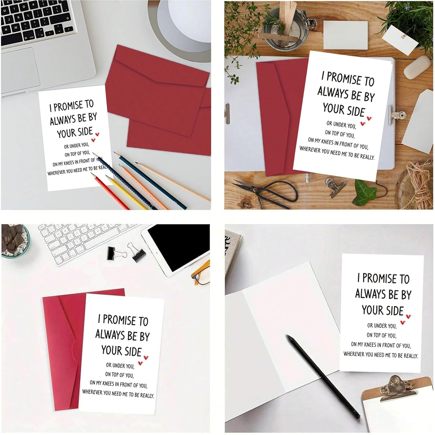 YQQZQ Funny and Sincere Words Card,Perfect for Mother Father Wife Husband Boyfriend Girlfriend (Promise) image number 6