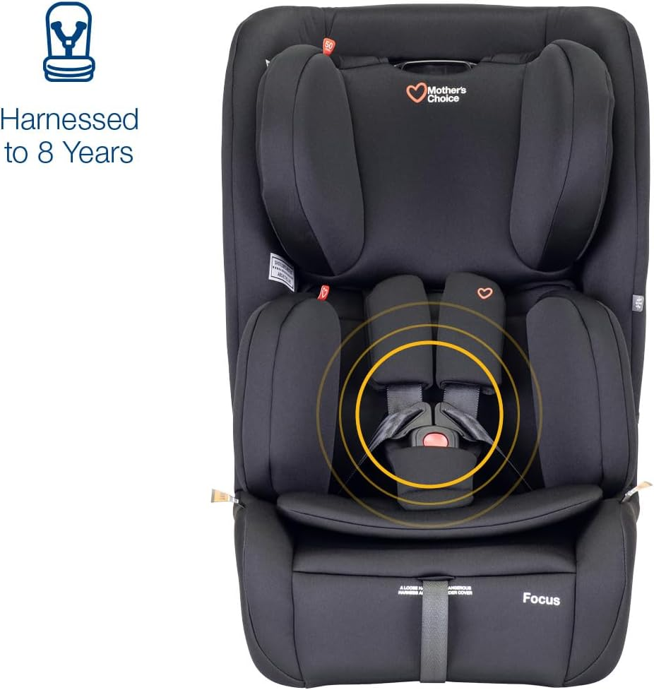 Mother'S Choice Focus: the Ultimate Forward-Facing Harnessed Car Seat for 6 Months to 8 Years - Secure, Comfortable, and Conveniently Adjustable