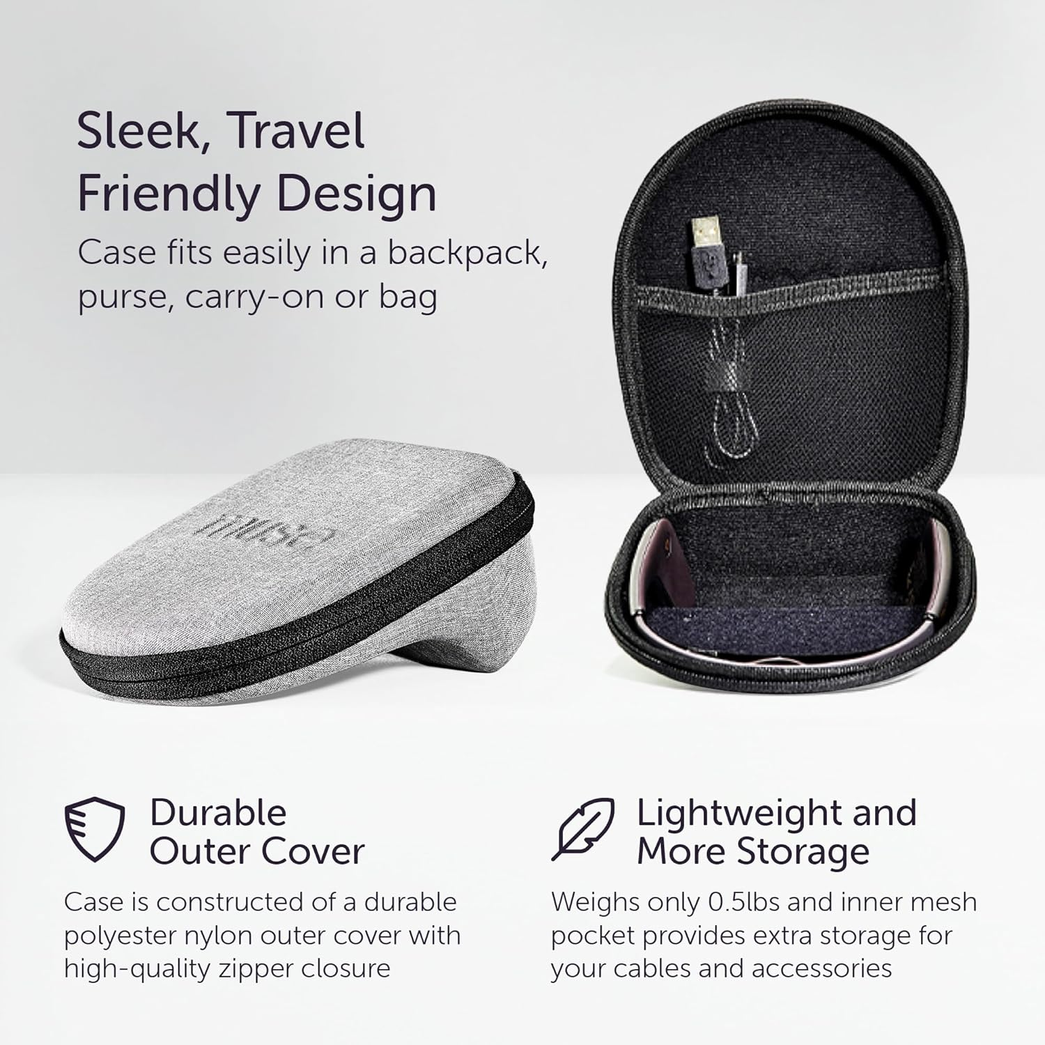 MUSE 2 Case | the Brain Sensing Headband Official Storage and Travel Carrying Case | Also Compatible with Original Headband | Storage Case for Biofeedback Devices and Neurofeedback Devices image number 5