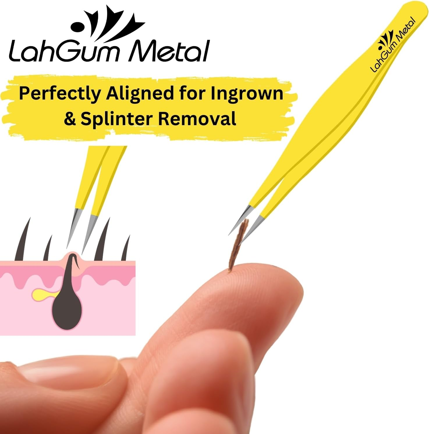 Super Sharp Pointed Tweezers Precision Best Splinter Tweezers Pointed Tip Thin Needle,Ingrown Hair Tweezers Kit