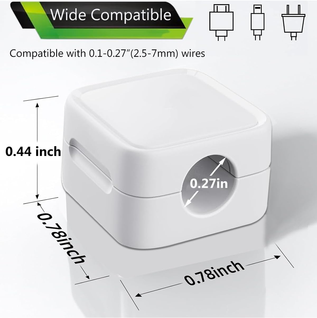 RINGSUN 15-Pack Magnetic Cable Clips, Cord Holder Strong Adhesive, Desk Cable Organiser Management, Secure Wire Holder for Office Home Car Desk, White - White image number 3