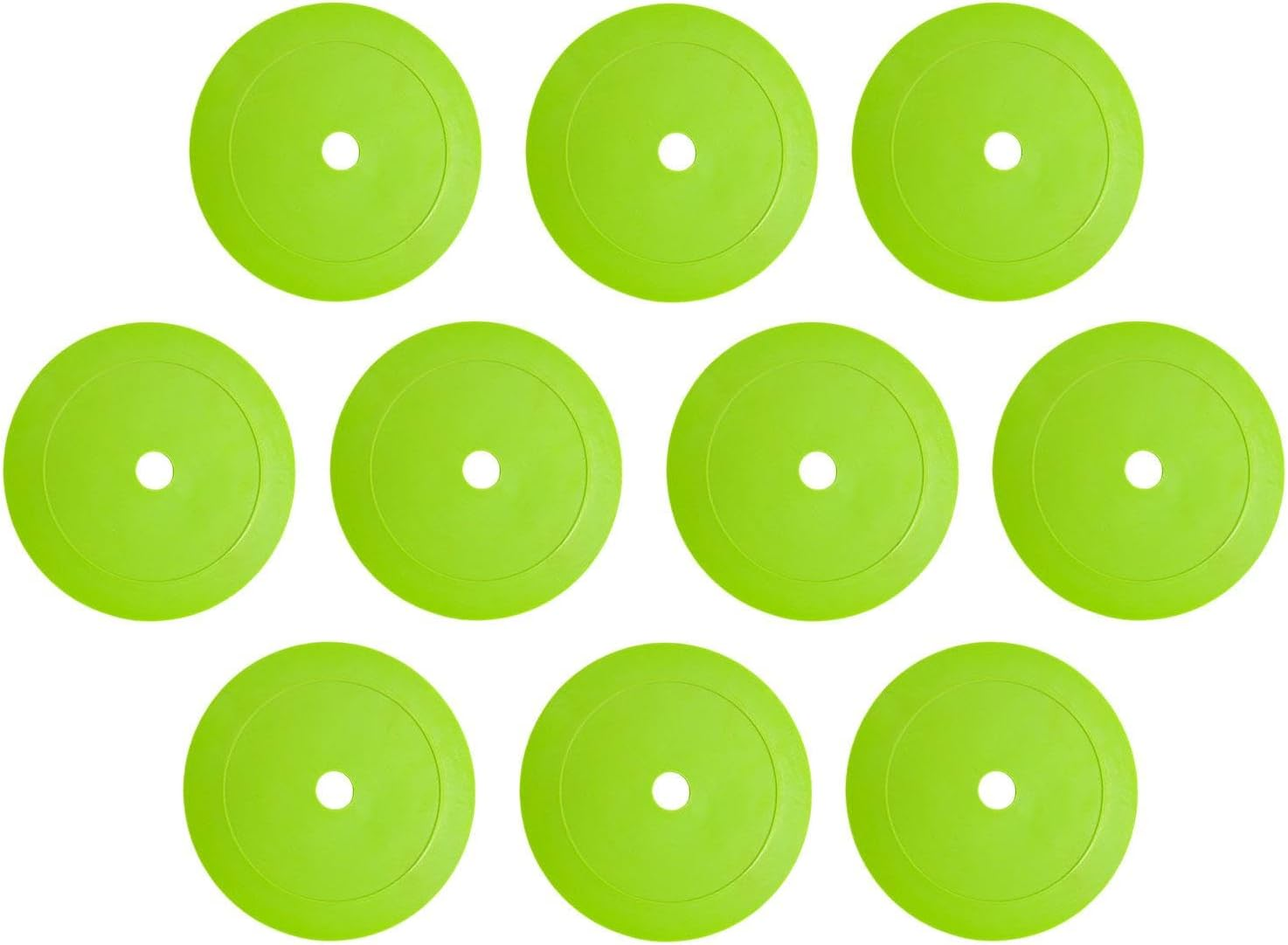 10Pcs Markers Flat Cones Non Slip Rubber Flat Discs Field Court Markers for Soccer Agility Practice Football Training image number 3