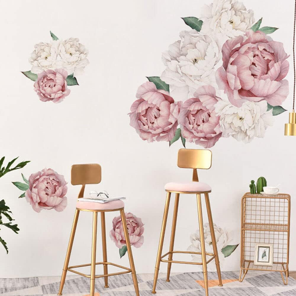 Peony Rose Flower Wall Sticker Nursery Kids Girl Room Art Decal 60 * 40CM image number 5