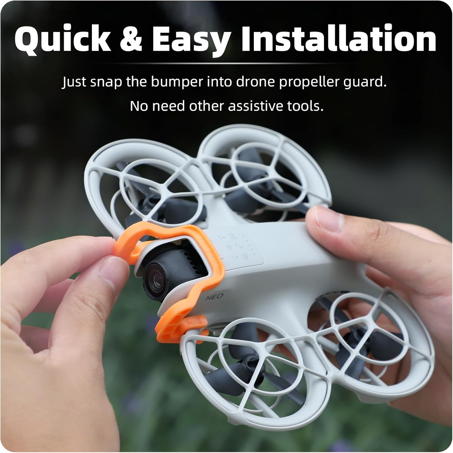 ZJRXM Neo Bumper Protective Bar Accessories, Gimbal Bumper Guard for DJI Neo Drone, Anti-Collision Protection Strip for DJI Neo Drone Camera (Black)