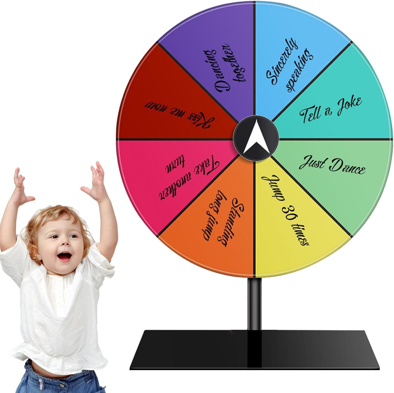 Spin Wheel,Dry Erase Spin Wheel Spinner Game - Heavy Duty Editable, Game Spinner Tabletop Prize Wheel for Trade Show Pub image number 3