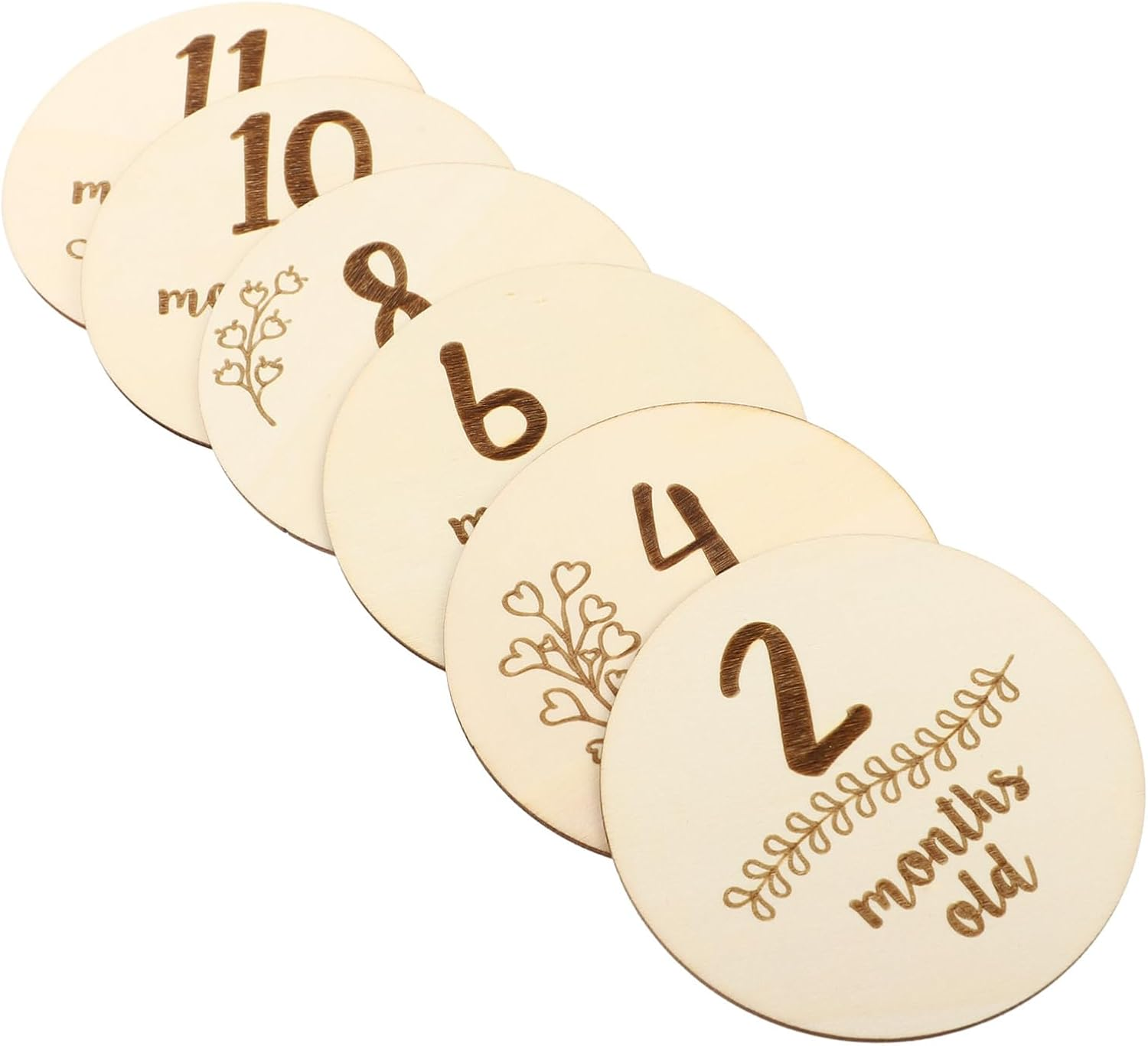 6Pcs Milestone Cards Double-Sided Birth Cards for Boy Girl Growth Photo Props for Newborn Announcement image number 2