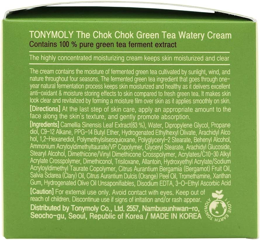 Tony Moly the Chok Chok Green Tea Watery Cream 60 Ml image number 3