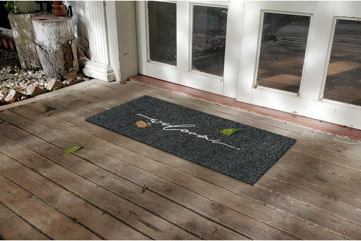 AAZZKANG Extra Large Doormat 120 X 45 Cm Outdoor Welcome Rug with Durable Non Slip Rubber Backing Ultra Absorb Mud Front Door Mat for Entryway,High Traffic Areas image number 5