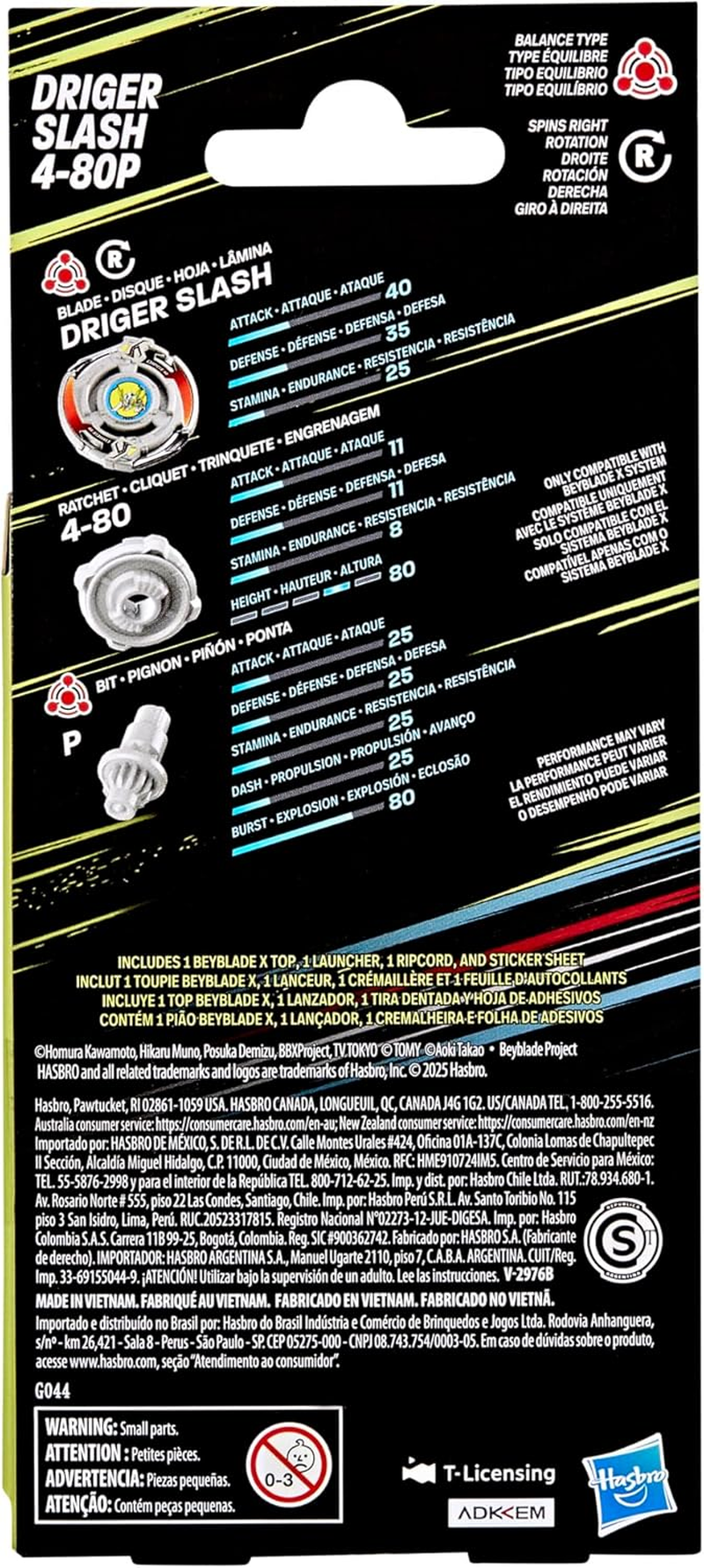 Beyblade X X-Over Project Driger Slash 4-80P Starter Pack Set with Takara Tomy Balance Type Top and Launcher, Battling Tops Game Toys, Ages 8+ image number 2