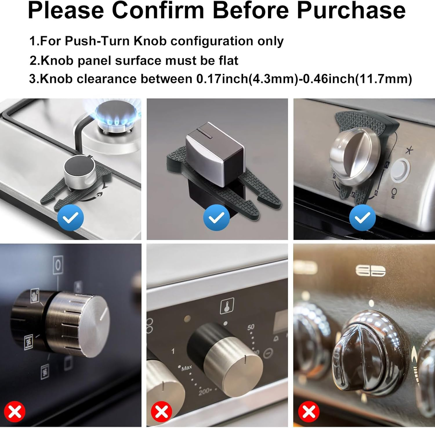 3 Pack Gas Stove Knob Locks for Child Safety, Oven Safety Covers Baby Proof,Child and Pets Guards, Baby Proofing Stove & Oven with Childproof Stove Knob Locks,Prevent Accidental Touch image number 1