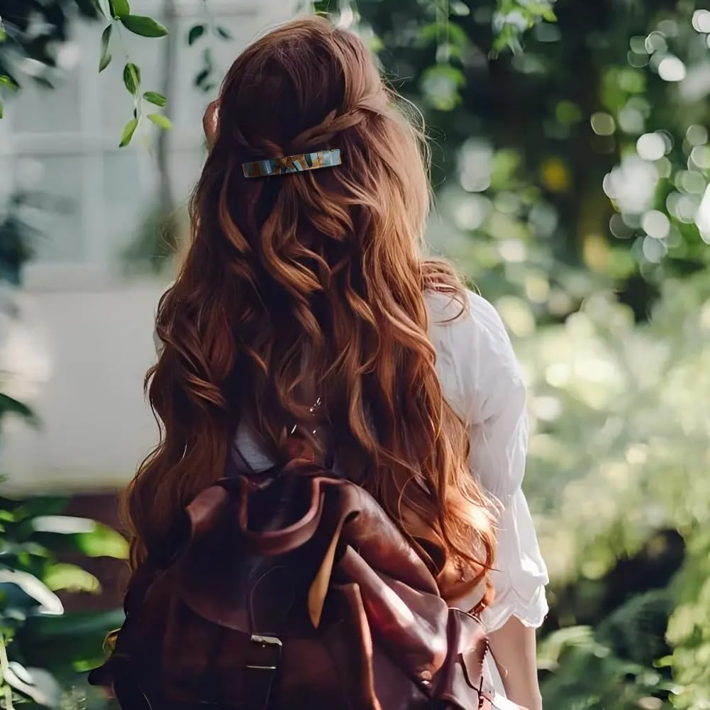 Pack of 6 French Hair Clips, Women'S Automatic French Barrette Clips with Strong Holder, Elegant Hair Clips for Fine Thick Hair, Tortoiseshell Pattern for Women, Girls (Vintage Style) image number 3