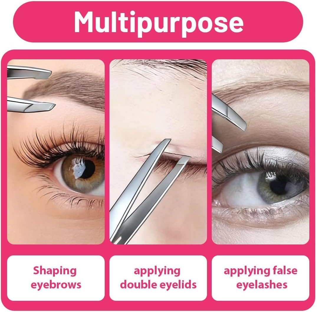 JYNXOR Tweezers, Tweezers, Eyebrow Plucking, Professional Precision Eyebrow Tweezers for Women and Men, Comes with Eyebrow Scissors, for Eyebrows, Beard image number 5