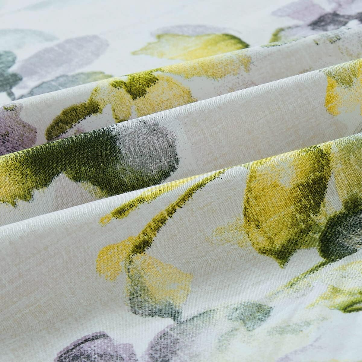 Luxton Leaf Floral Quilt Cover Set, Single Size 2Pcs Fenna Yellow Sage Flower Doona Cover Set (Single Size) image number 2