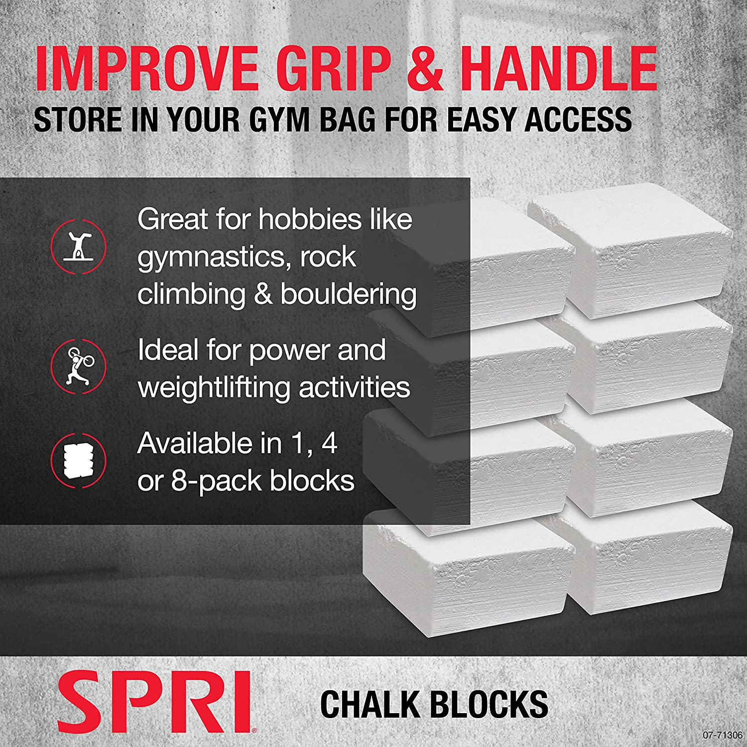 SPRI Chalk Block & Chalk Ball for Gymnastics, Rock Climbing, Bouldering, Rings, Weightlifting, Pool Billiards image number 5