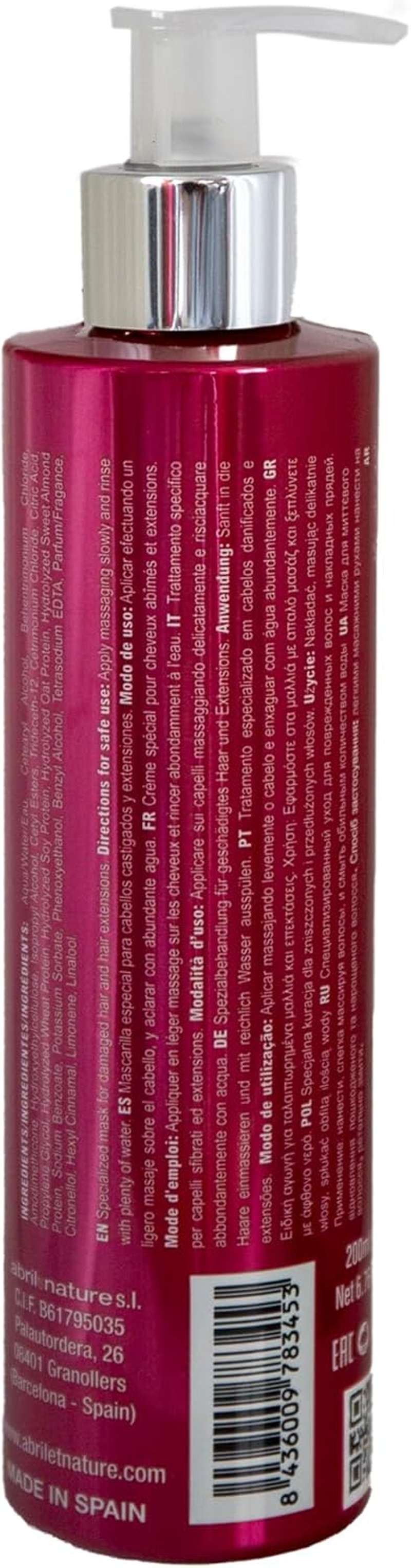 Abril Et Nature - Instant Mask Energic - Keratin Mask - 200 Ml - Treatment for Dry and Frizzy Hair - Restores Strength to the Hair Fibre - Powerful Anti-Frizz - Hair Care image number 2