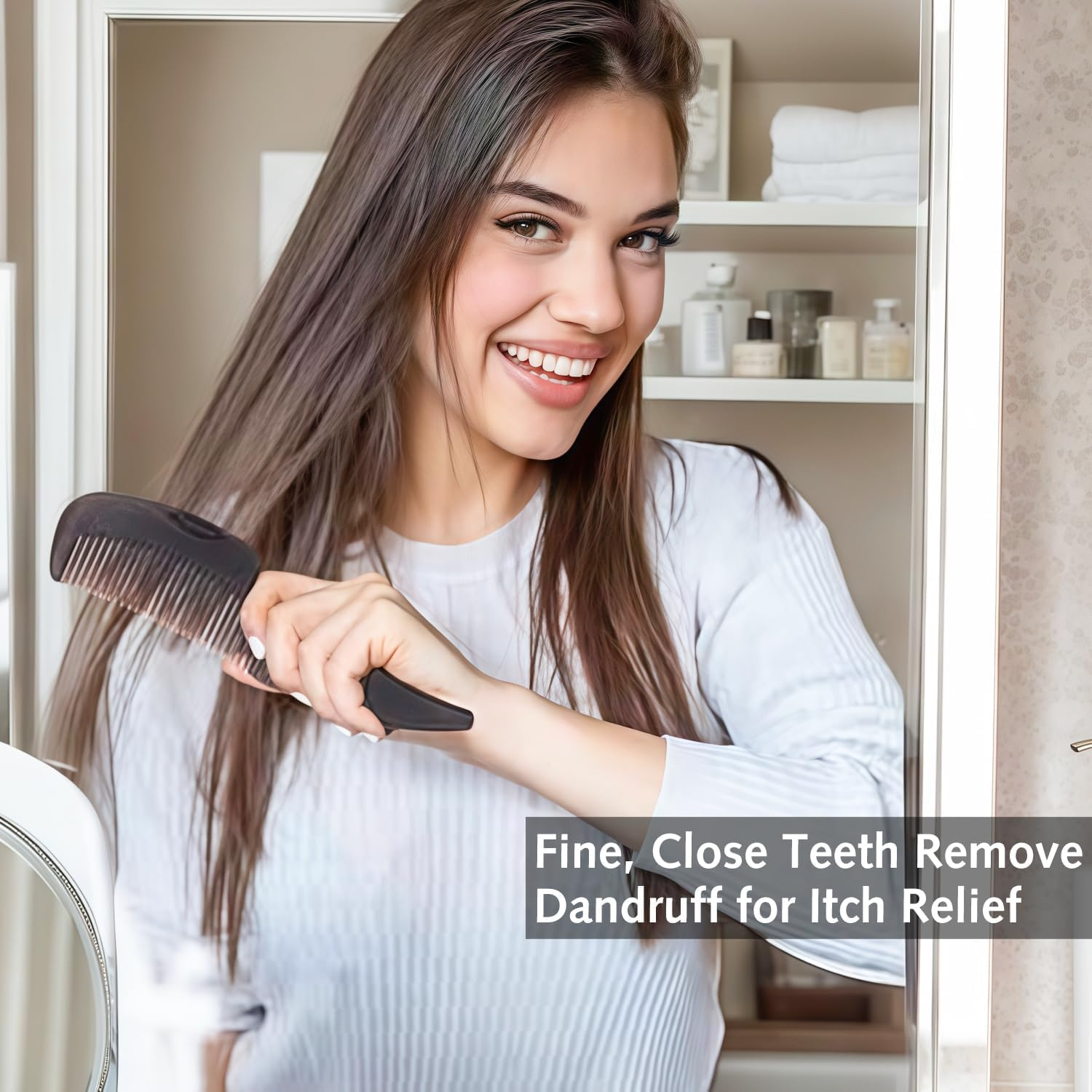 Dandruff Removal Comb with Exfoliating Scalp for Dandruff Removal, Energy Massage to Promote Healthy Scalp and Shiny Hair, Itch Reduction for Women/Men/Children image number 4