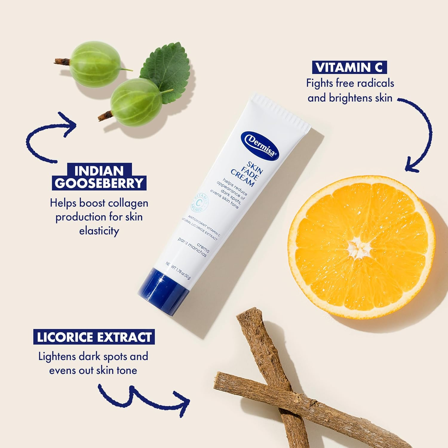 Skin Fade Cream by Dermisa for Unisex - 1.78 Oz Cream image number 1